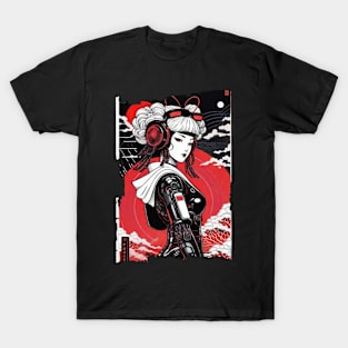 Japanese  Cyber Girl - Futuristic Style T-Shirt